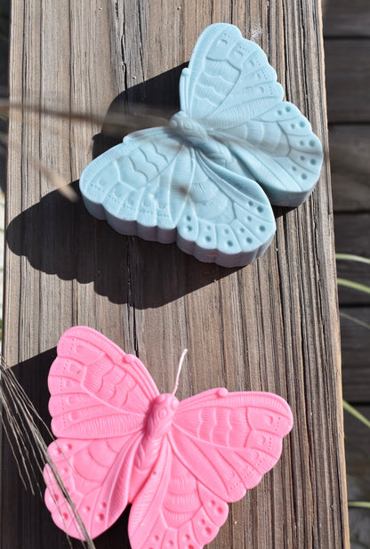 Pink Butterfly Candle