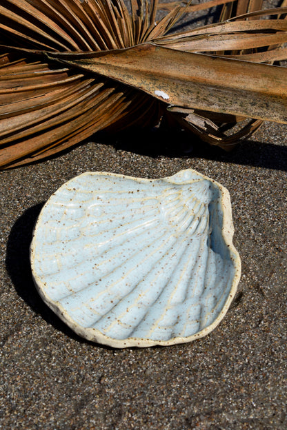 Speckled Ceramic Scallop Tray