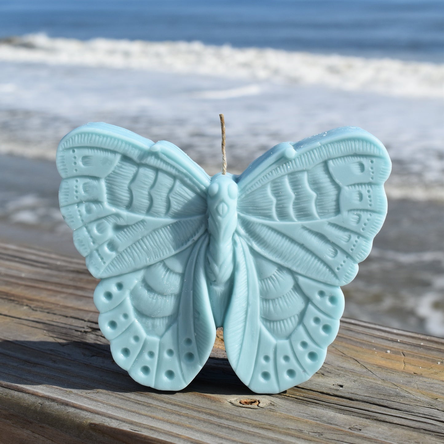 Blue Butterfly Candle