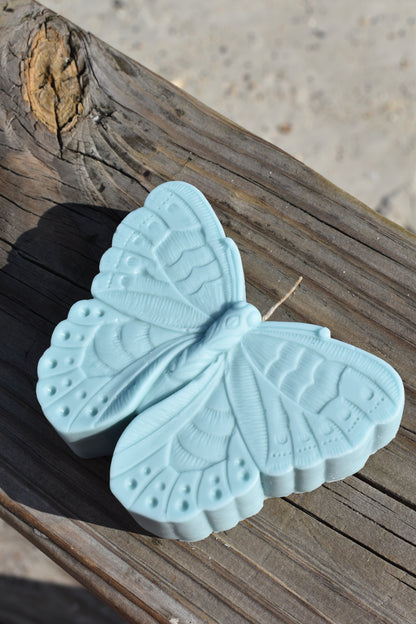 Blue Butterfly Candle