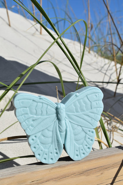 Blue Butterfly Candle