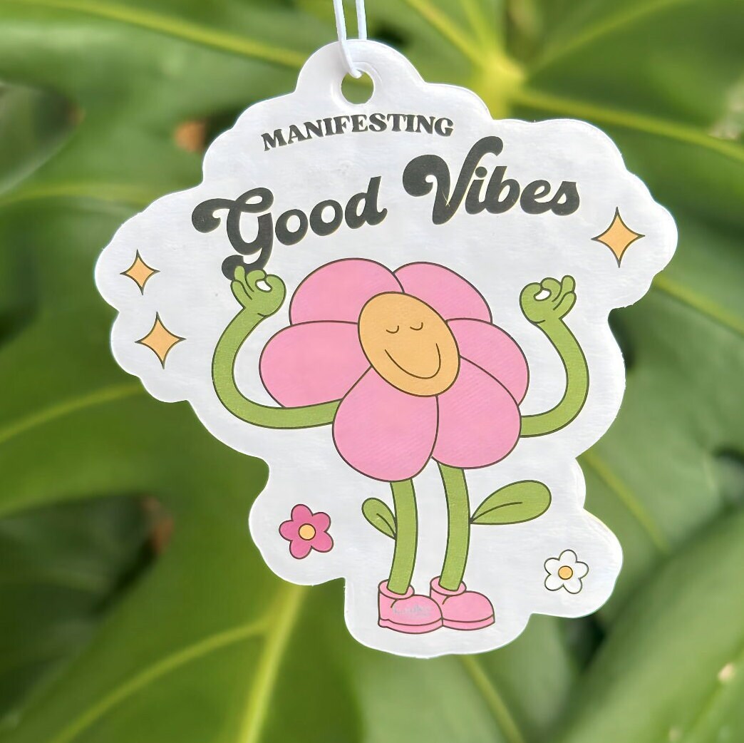 Manifesting Good Vibes Flower Car Freshener